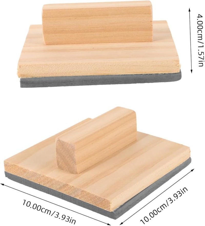 مكشطة إسفنجية بمقبض خشبي 10X10 سم لفن الجدار DIY تطبيق سلس للداخل والخارج - Image 5